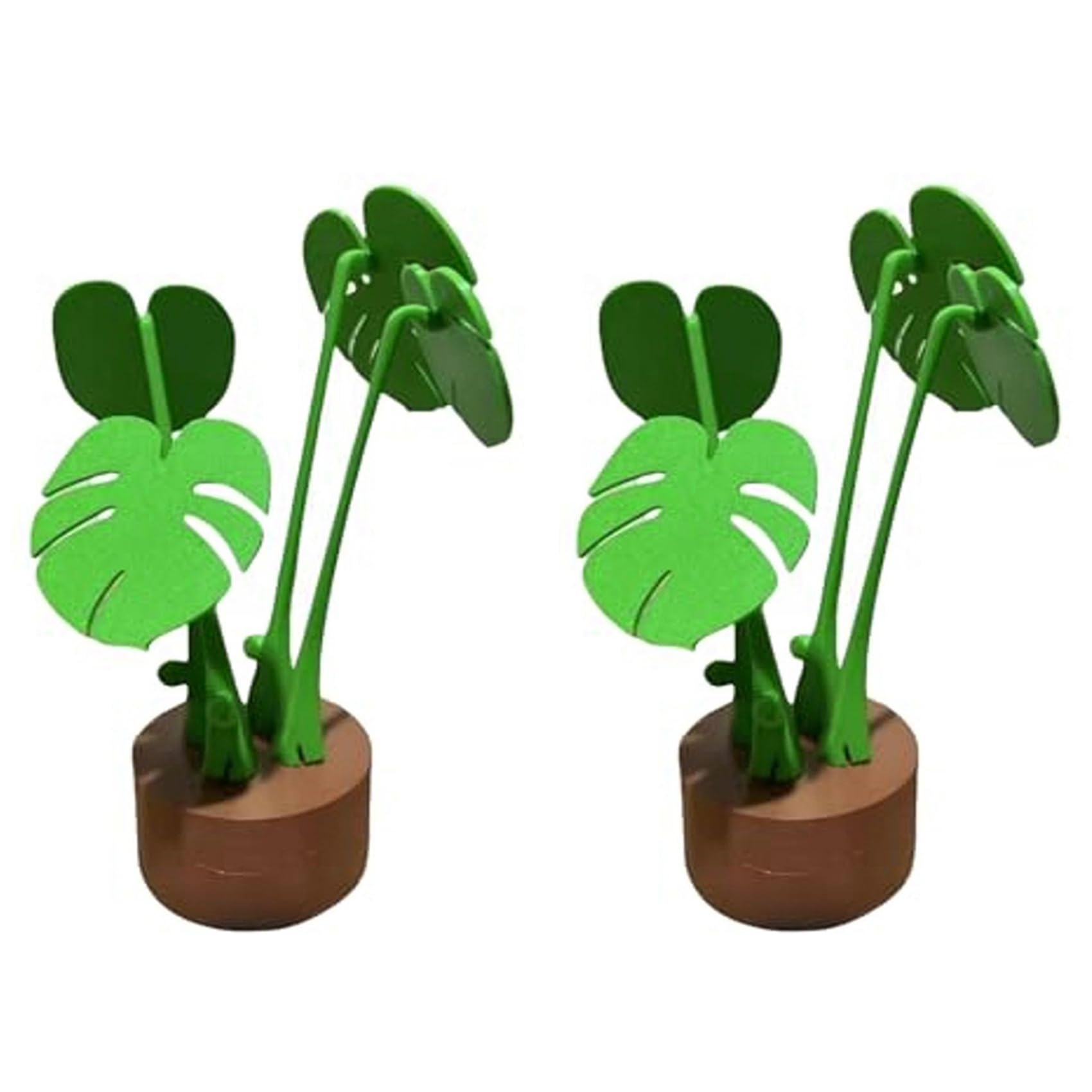 Hndhbfgrt 2X Monstera Coasters Plant Non-Slip Coasters, Monstera Coaster Set, Tropical Leaf Plant Coasters Home Decoration,