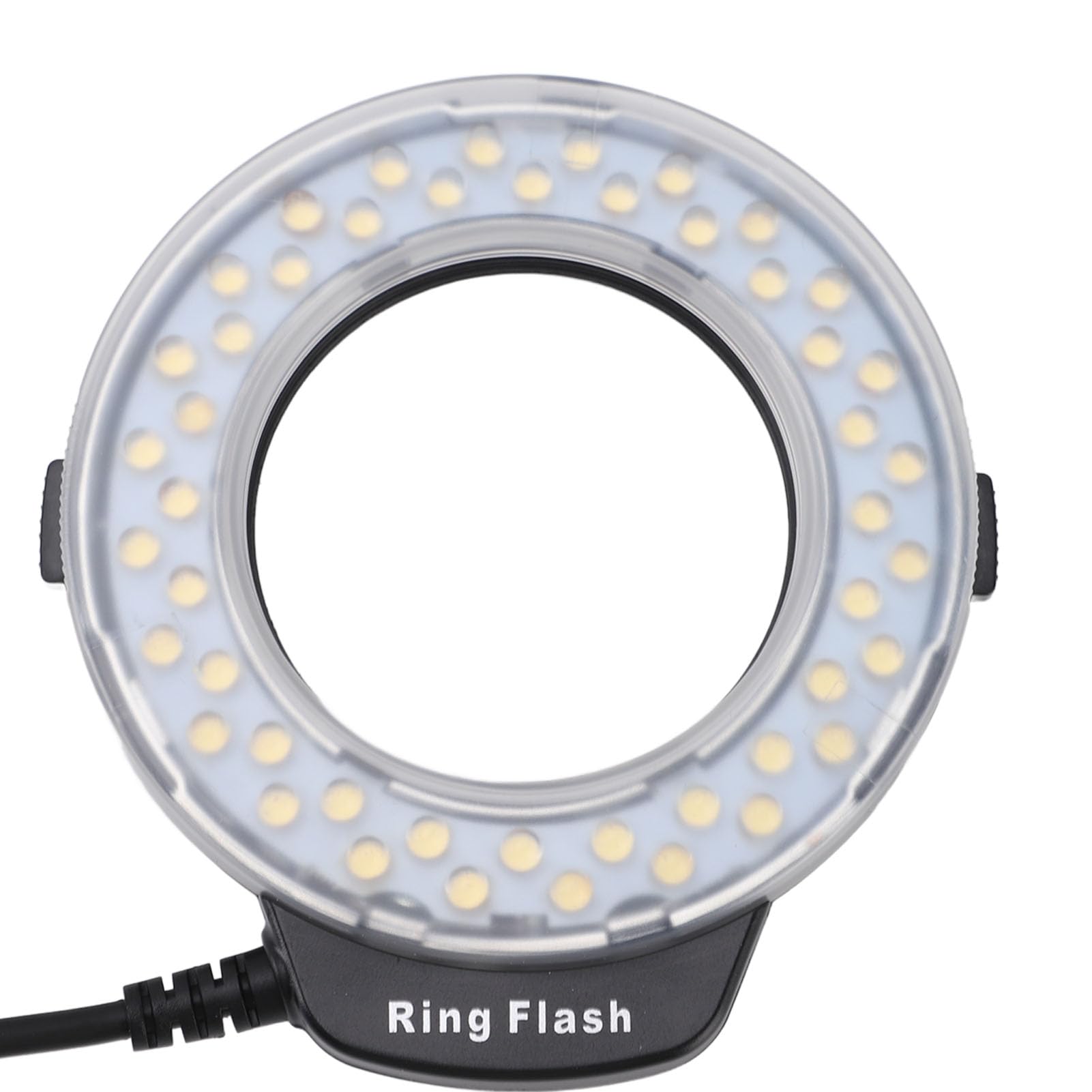 Sxhlseller Flash Anular Macro de 48 LED con LCD |7 Niveles de Brillo, 4 Modos y 9 Anillos Adaptadores para Fotografía Macro DSLR