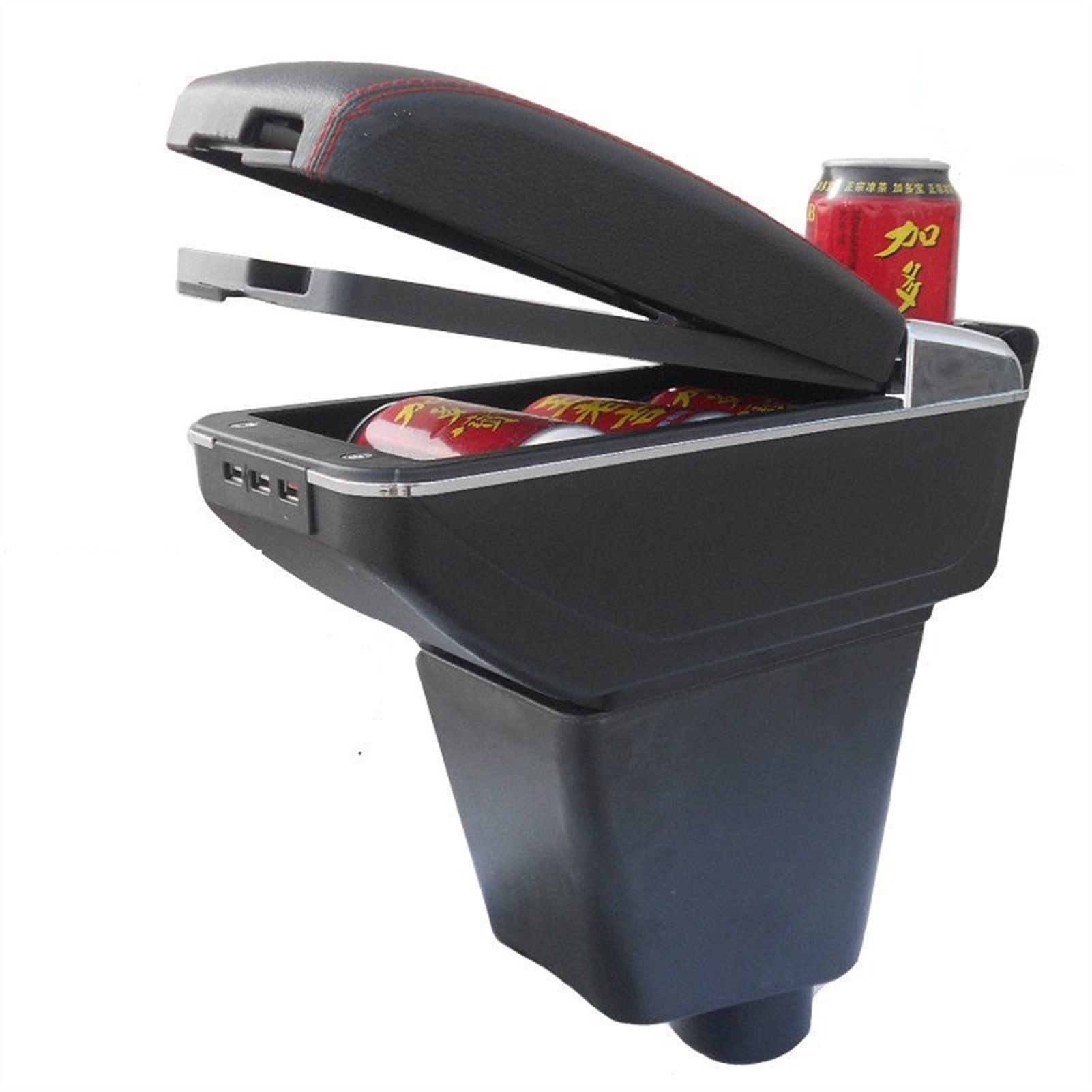 YZSM For Renault. For Clio 4 MK4 Central Armrest Box Car Armrest Storage Box Center Console Organizer USB Cup Holder Ashtray Interior Fttingsg (Color : Beige)