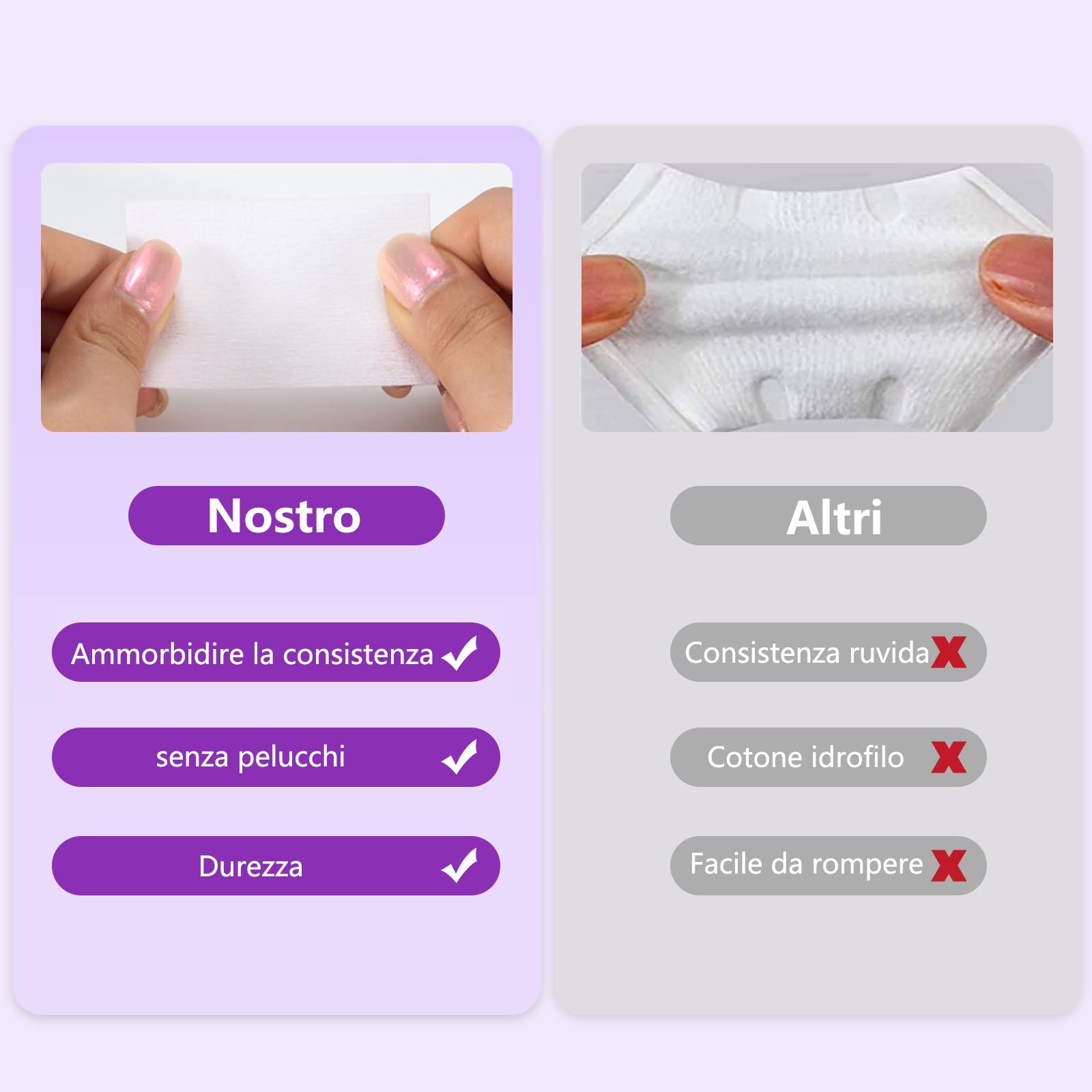 630 Pezzi Pad Unghie per Sgrassare, Dischetti Cotone Senza Pelucchi per Pulizia Unghie e Gel (Bianco)