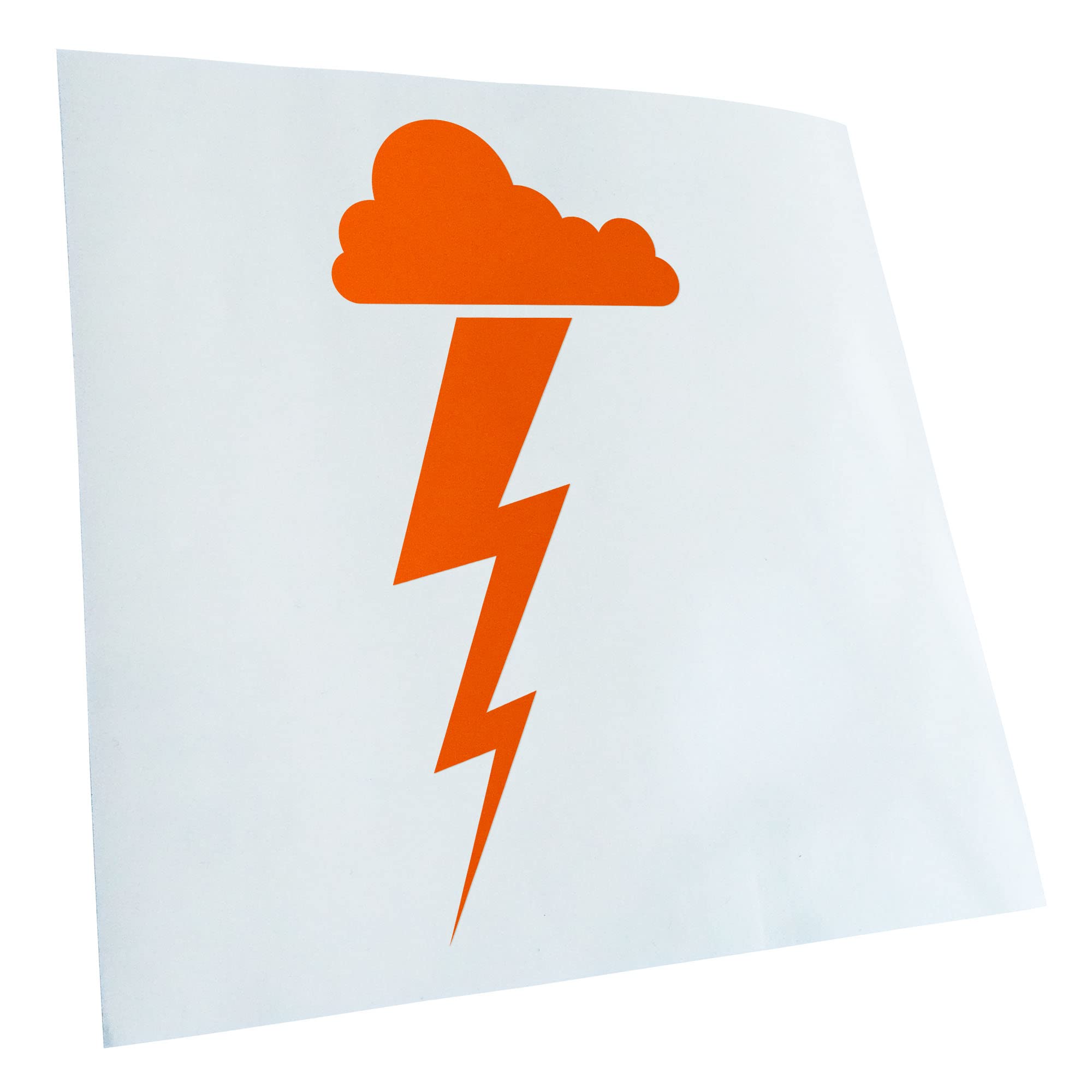 Kiwistar - Car Sticker - Orange - 24 x 12 cm Thundercloud Lightning - Rear Window Car Sticker Weatherproof for Car Truck Moped Truck - Sticker Exterior Self-Adhesive Tuning Accessories for Window