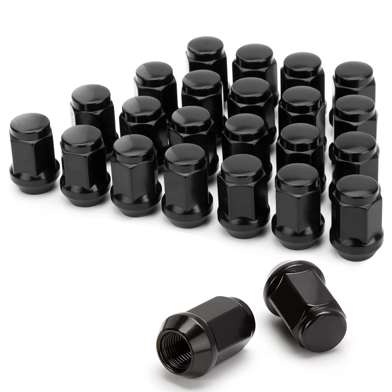 LEBEE Lug Nuts 24pcs M12x1.5 Black Closed End Lug Nuts Compatible