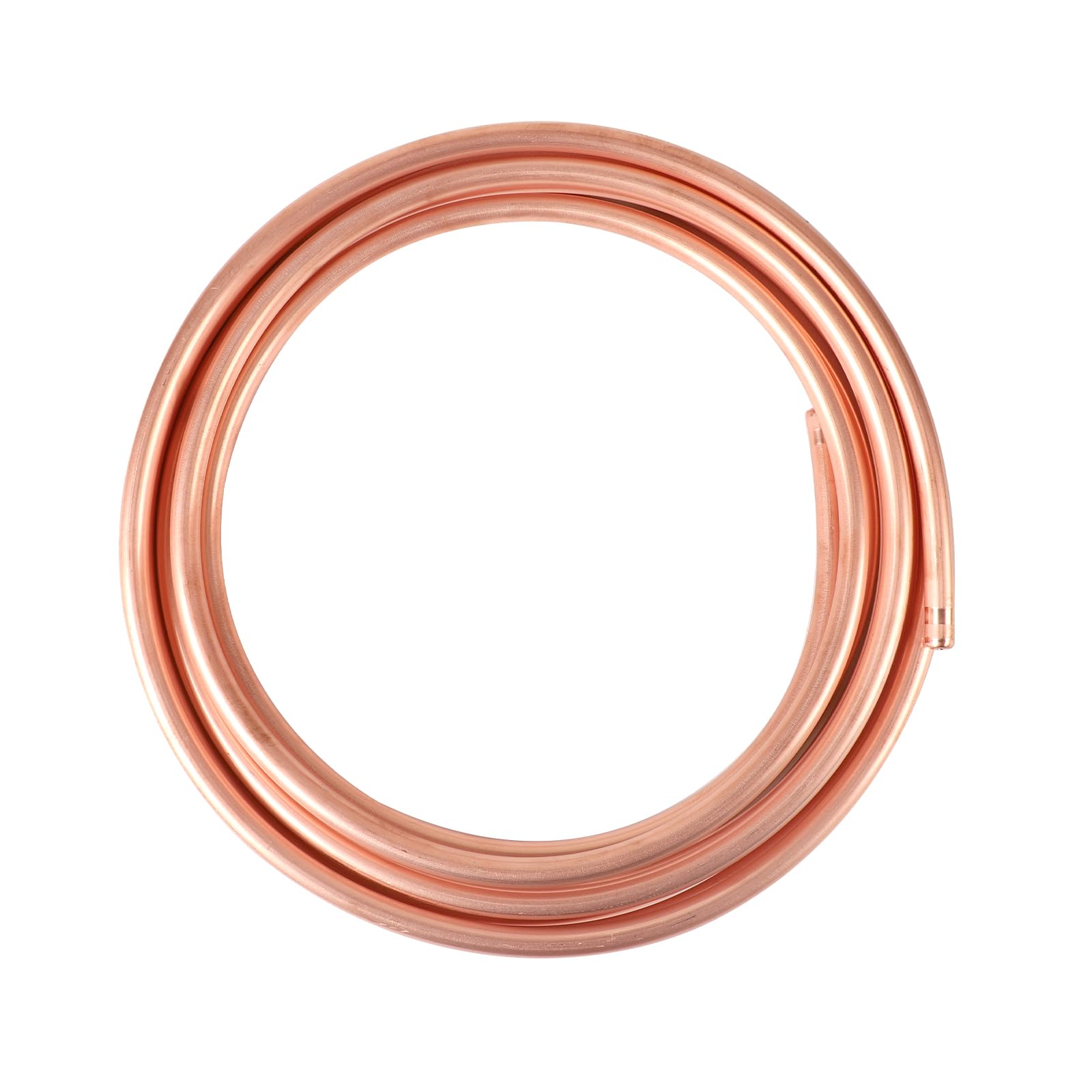 EXLECO Tubo de cobre suave OD 8mm x ID 6mm x Grosor 1mm. Tubo de cobre suave en anillo con buena ductilidad. Espiral de cobre, tubo de agua, tubo de gas, tubo