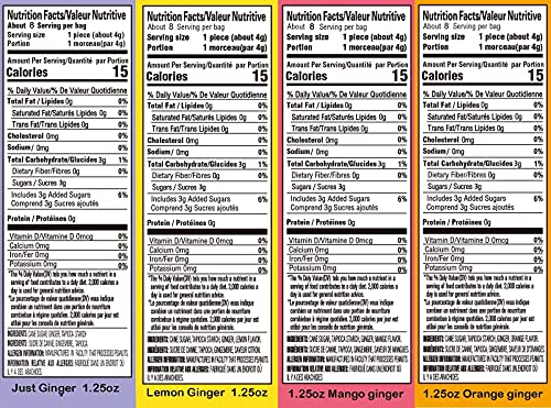 Gem Gem Ginger Candy Chewy Ginger Chews (Assorted Mix, 1.25oz, Pack of 4) - image 2