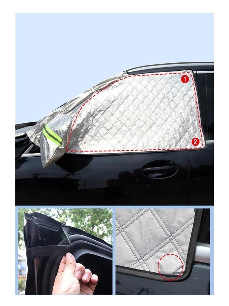 Cubierta Parabrisas Coche Cubierta De Parabrisas Delantero De Coche Parasol Para Automóvil Protector Solar Antihielo Impermeable Cubierta De Nieve Para Parabrisas De Coche Funda Parabrisas Invierno(BI