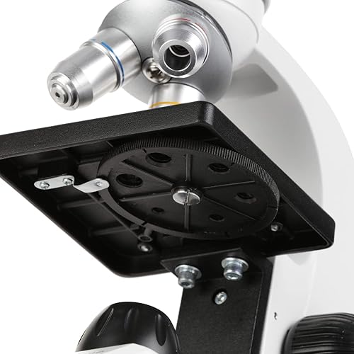 Miniatura 6 de Súper ahorro microscopio monocular portátil para estudiantes 40X-1000X con juego de diapositivas preparadas de 25 piezas y pinzas, además de