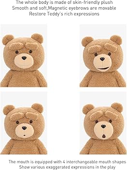 Amazon.co.jp: POP MART ted2 ted アクション ぬいぐるみ : おもちゃ