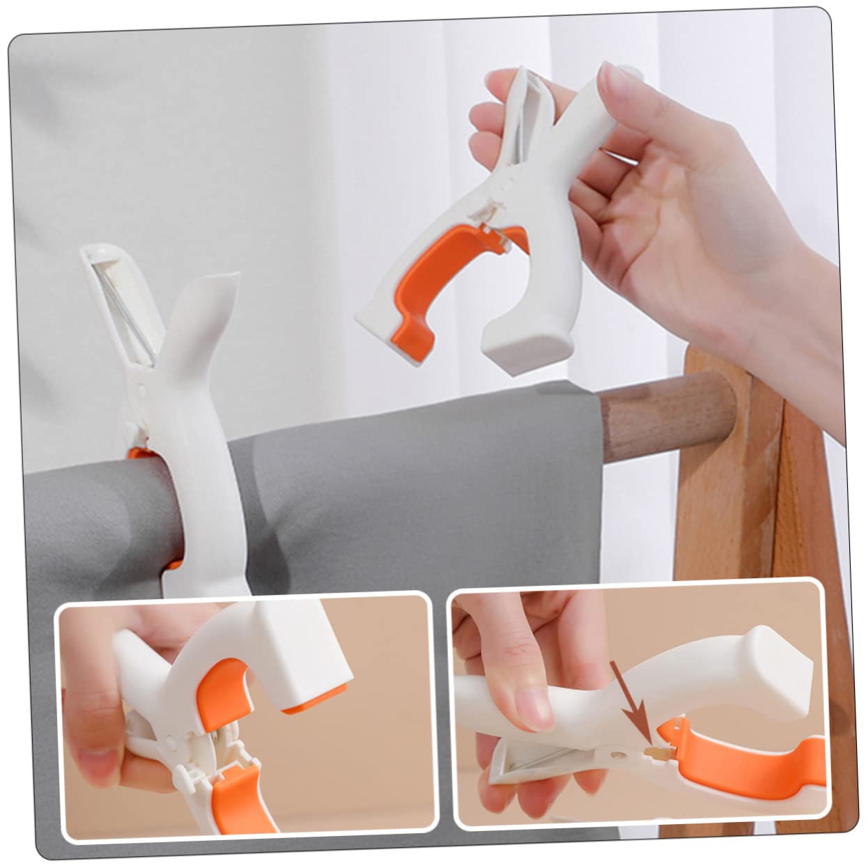 Zerodeko 16piezas Clips Antiviento para Sábanas y Ropa De Diseño De Orejas De Conejo Fijación Segura para Secado Exteriores y Uso Viajes