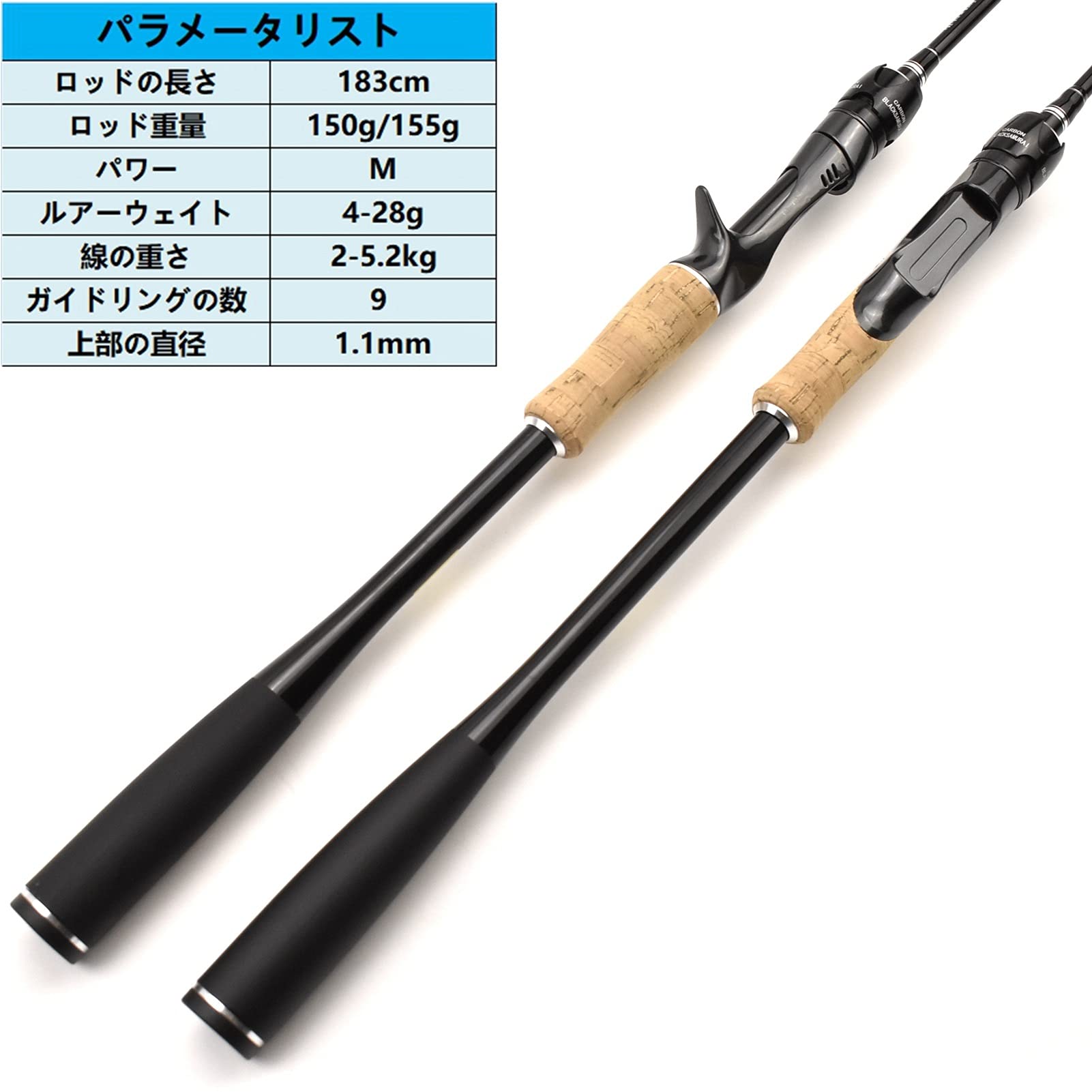Amazon | 新しい1.83Mルアーフィッシングロッド、M高速調整