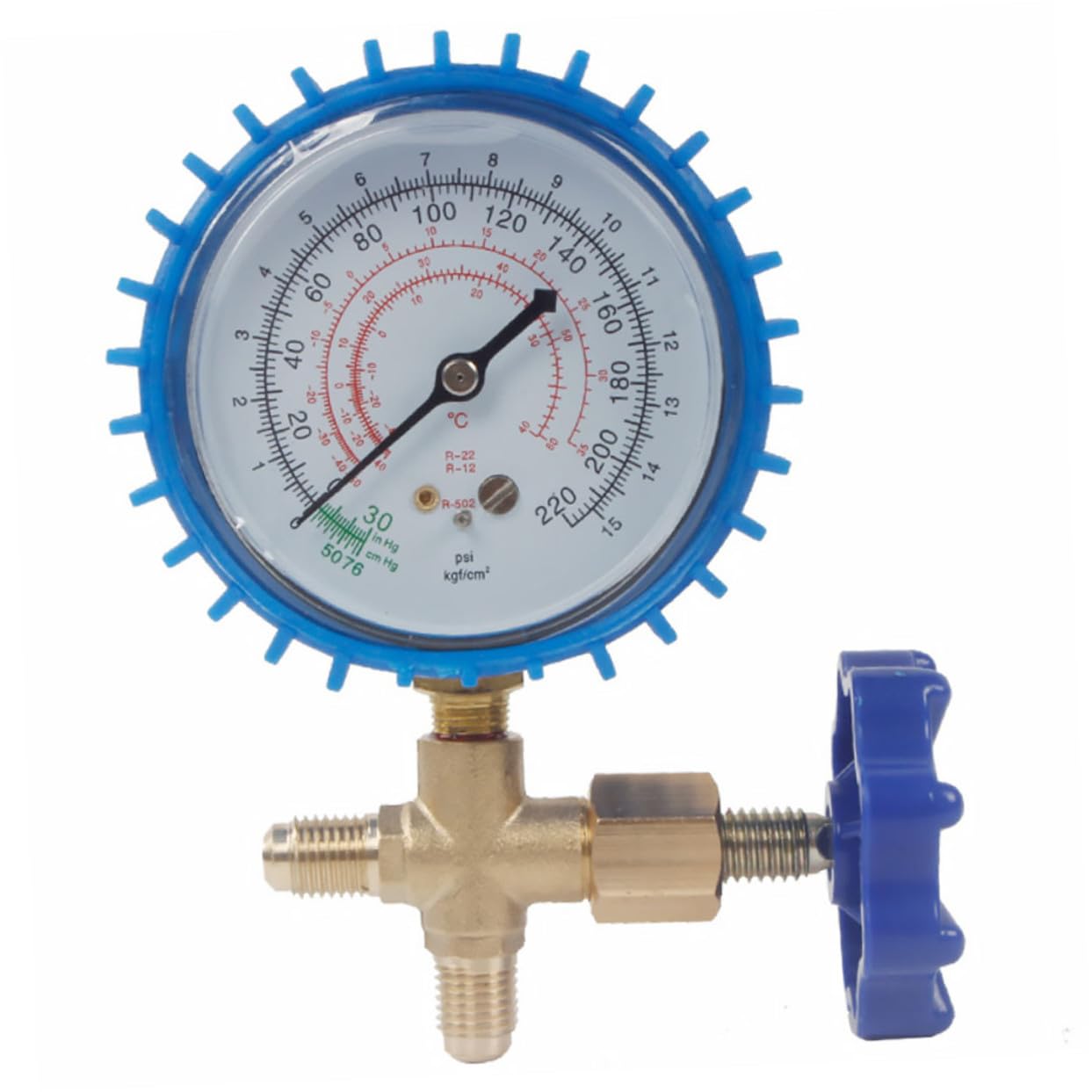 Car Ac Manifold Gauge Set with Refrigeration System Hoses, Automotive Air Conditioner Pressure Measurement Tool Kit for HVAC Repair and Ac Recharge Random Color