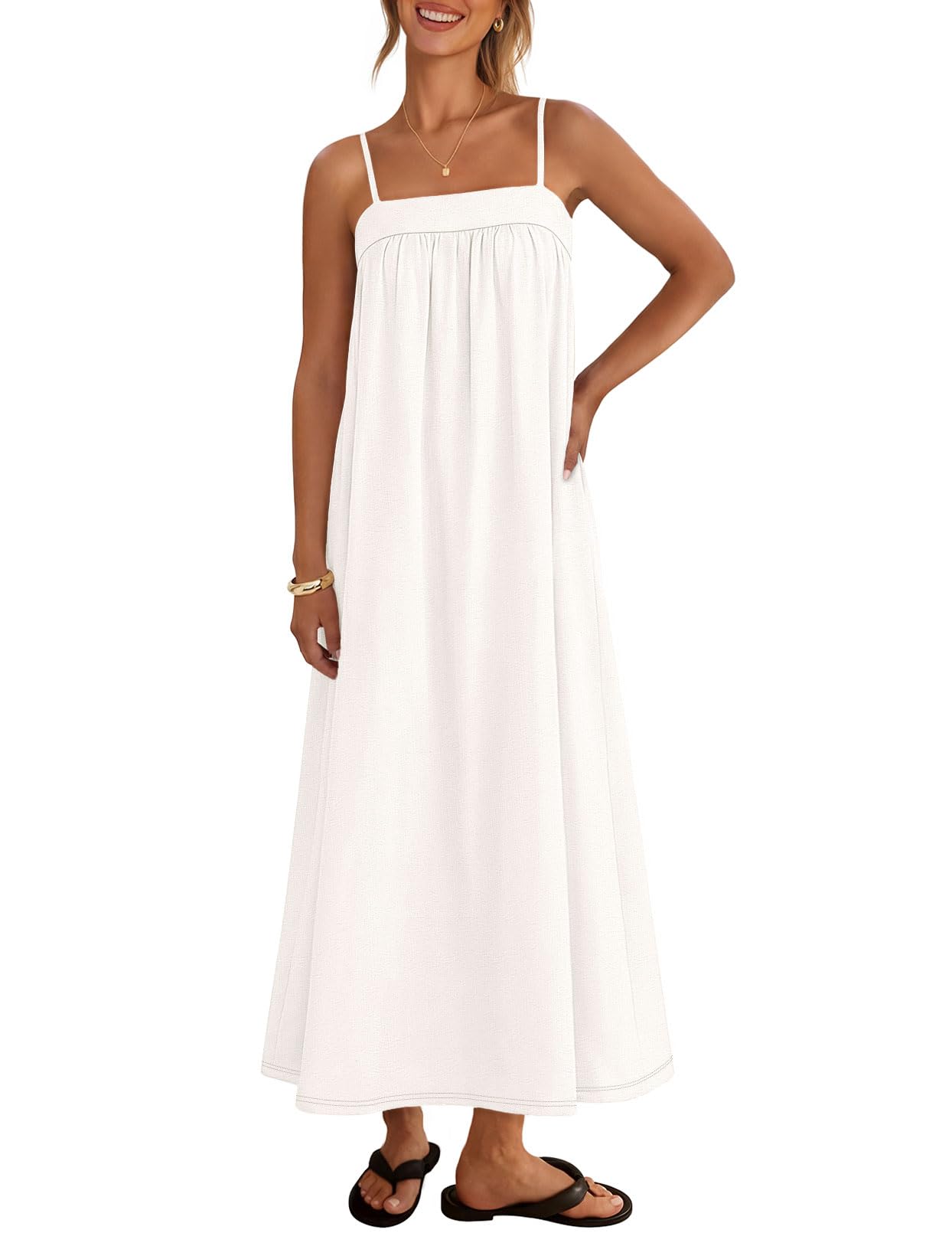 MEROKEETY Women's Summer Maxi Dress