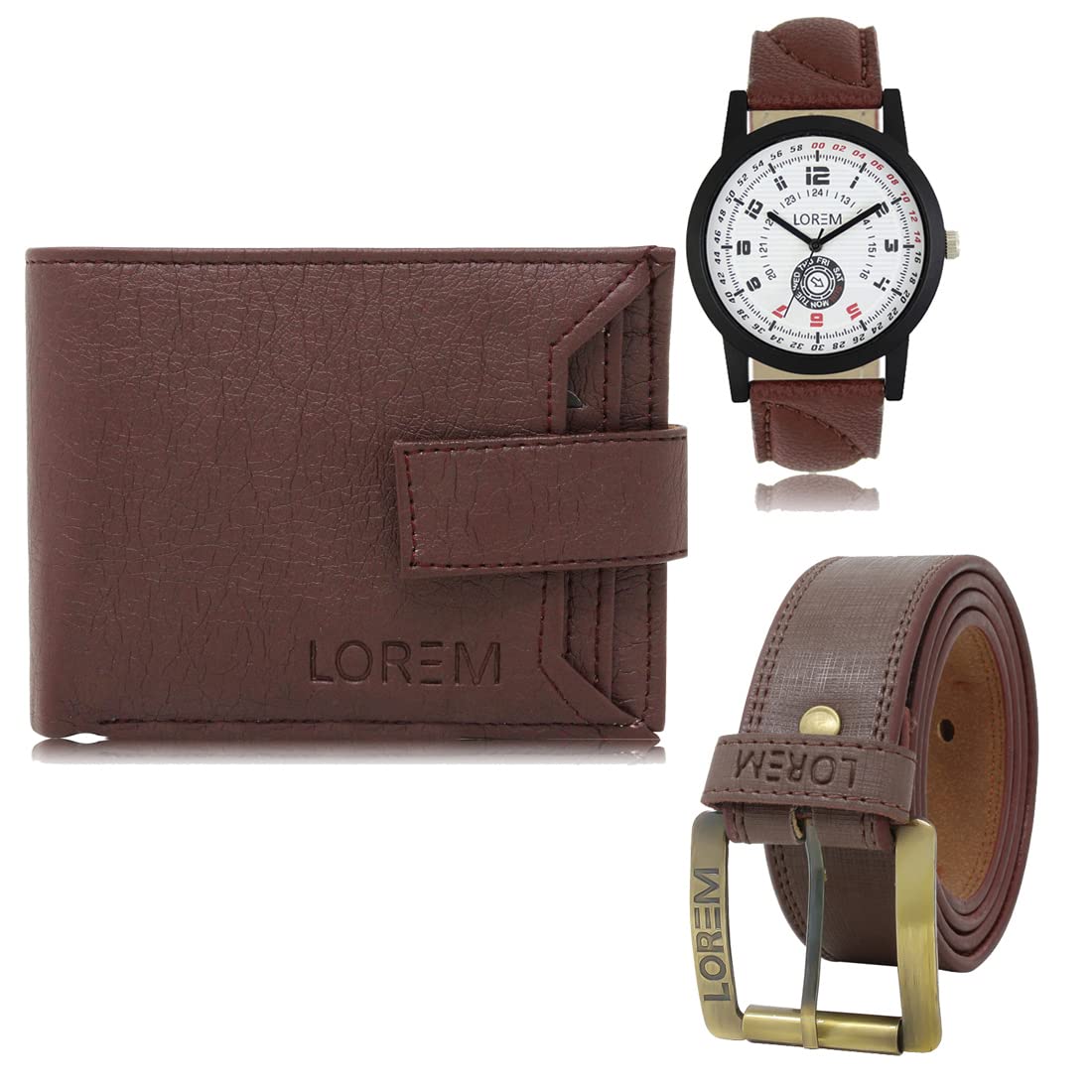 Watch-Artificial Leather Belt & Wallet Combo for Men (Fz-Lr11-Wl09-Bl02)-image-34