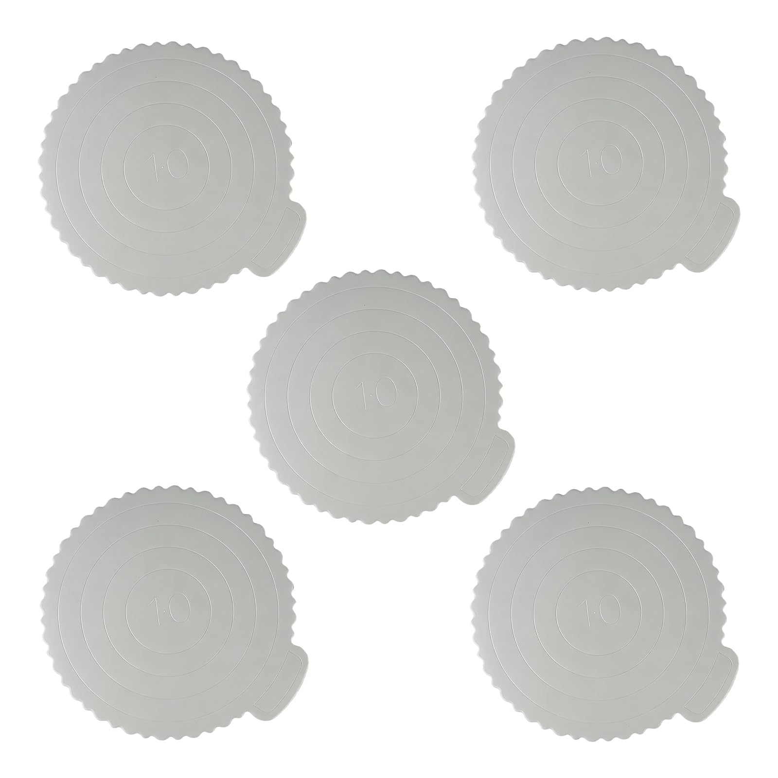 Of 5 Nonslip Cake Stands with Textured Bottom ABS Texture for Firm Cake Positioning During Parties and Event ABS Stand
