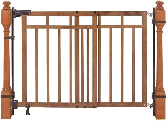 Summer Infant Metal Banister & Stair Safety Pet and Baby Gate,31'-46' Wide,32.5' Tall & Banister to Banister Gate Mounting Kit - Fits Round or Square Banisters, Black