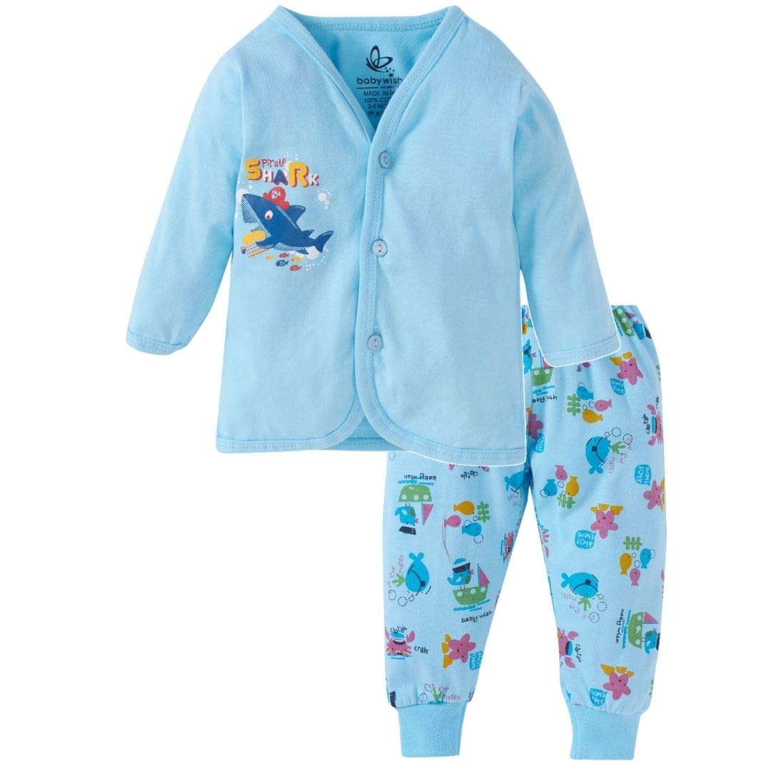 baby wish Baby Boy's Cotton Front Open Full Sleeves Vest- Tshirt ASIN: B081V5QQKD