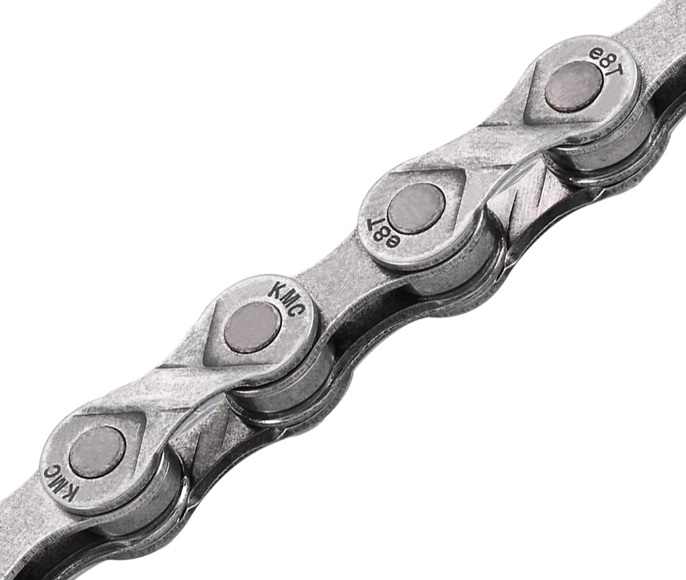 KMC e8 Turbo EPT Catena per bici elettrica a 8 velocità, anti-ruggine, argento scuro, 122 maglie