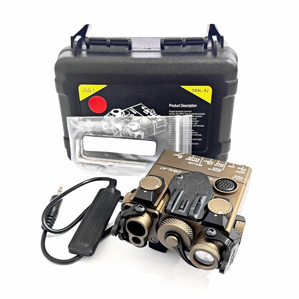 Haowenzhen AN/PEQ-15A DBAL-A2 LED White Light + Lenses with Remote Switch Tactical Hunting Battery Box