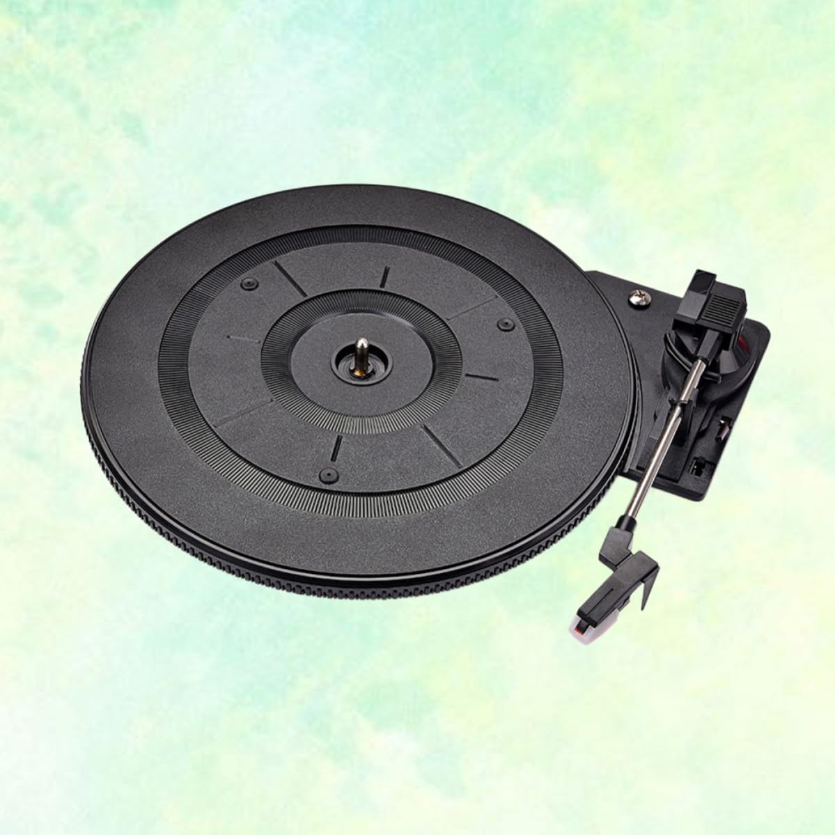 Giradischi Vinile Vintage 28cm Nero in Plastico Stilo | Bilanciamento Regolabile, Portatile, Accessori Audio e Video Stile Casuale