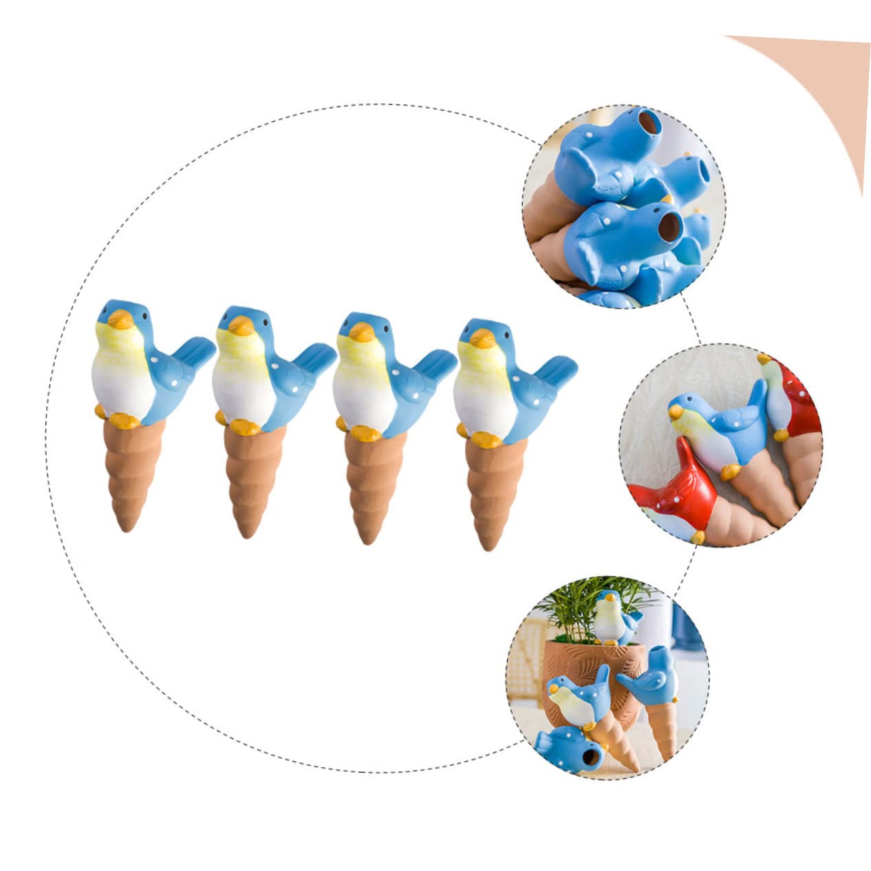Gatuida Sfere di Irrigazione Automatica in Ceramica per Piante 4Pezzi, Globi d'Acqua per Giardino e Terrazza