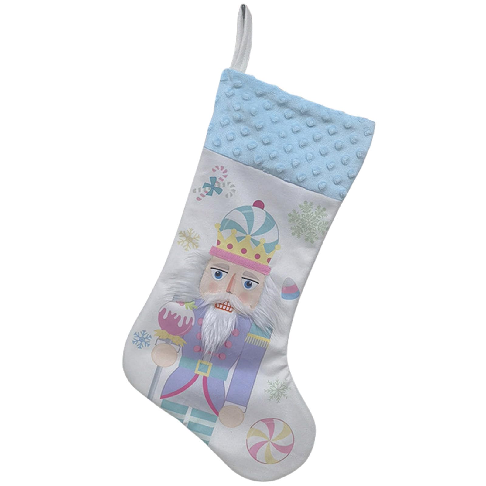Hsioluted Nutcrackers Soldier Christmas Stocking Large Capacity Present Bag Home Ornament Stylish Festival Hanging Decoration Christmas Stocking