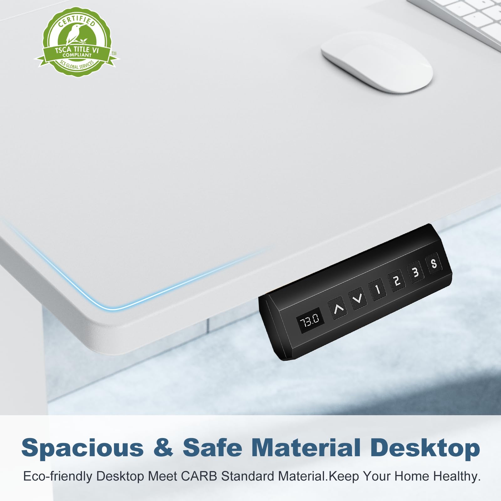 DUMOS 63 Inch Electric Standing Desk Height Adjustable Sit to Stand Computer Workstations Large Work PC Table Home — view 7