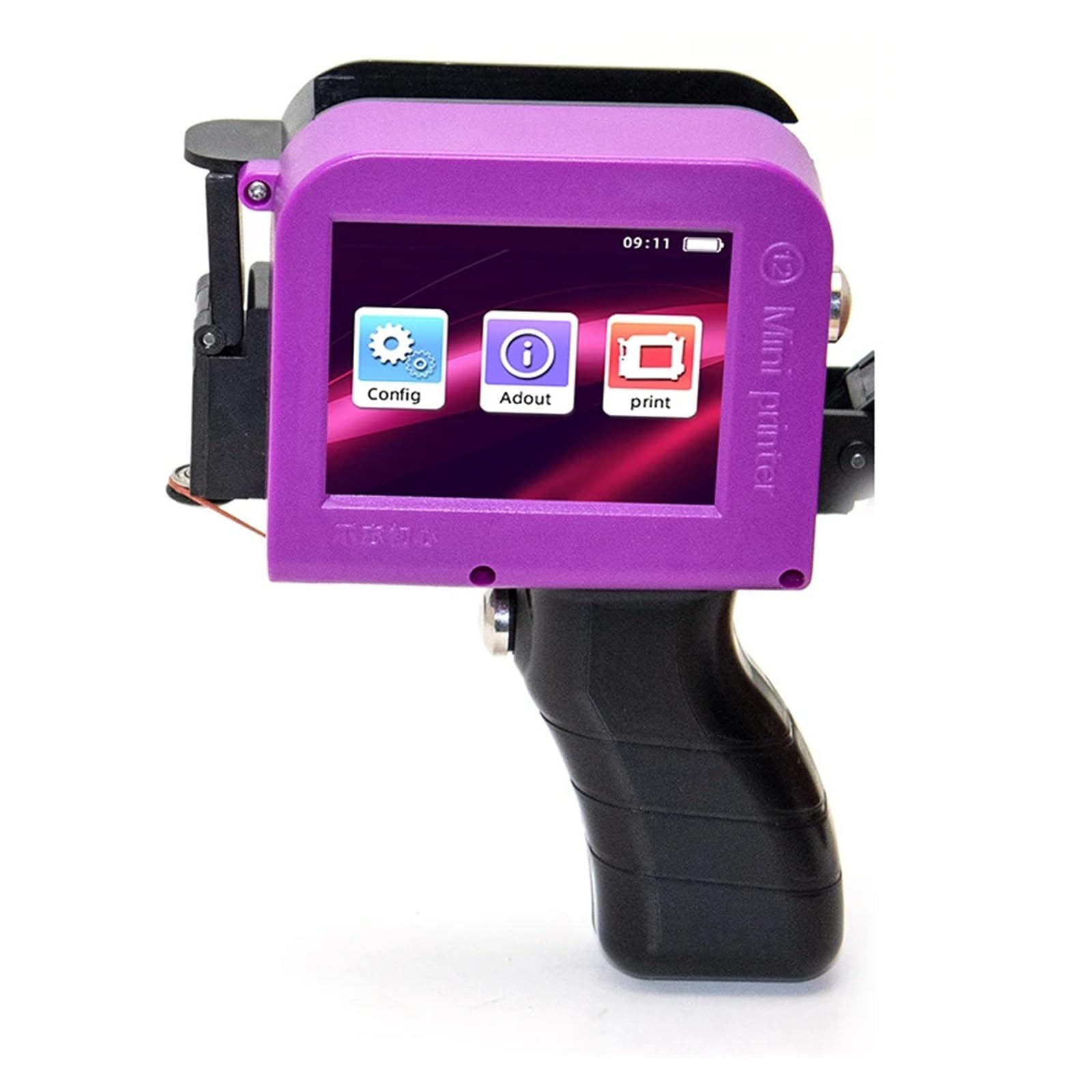 MYUYEE Portable Handheld Inkjet Label Printer Qr Code Logo Date Text Intelligent Printing Equipment Metal Plastic Permanent Color On Any Surfaces (Printer 3 Ink)
