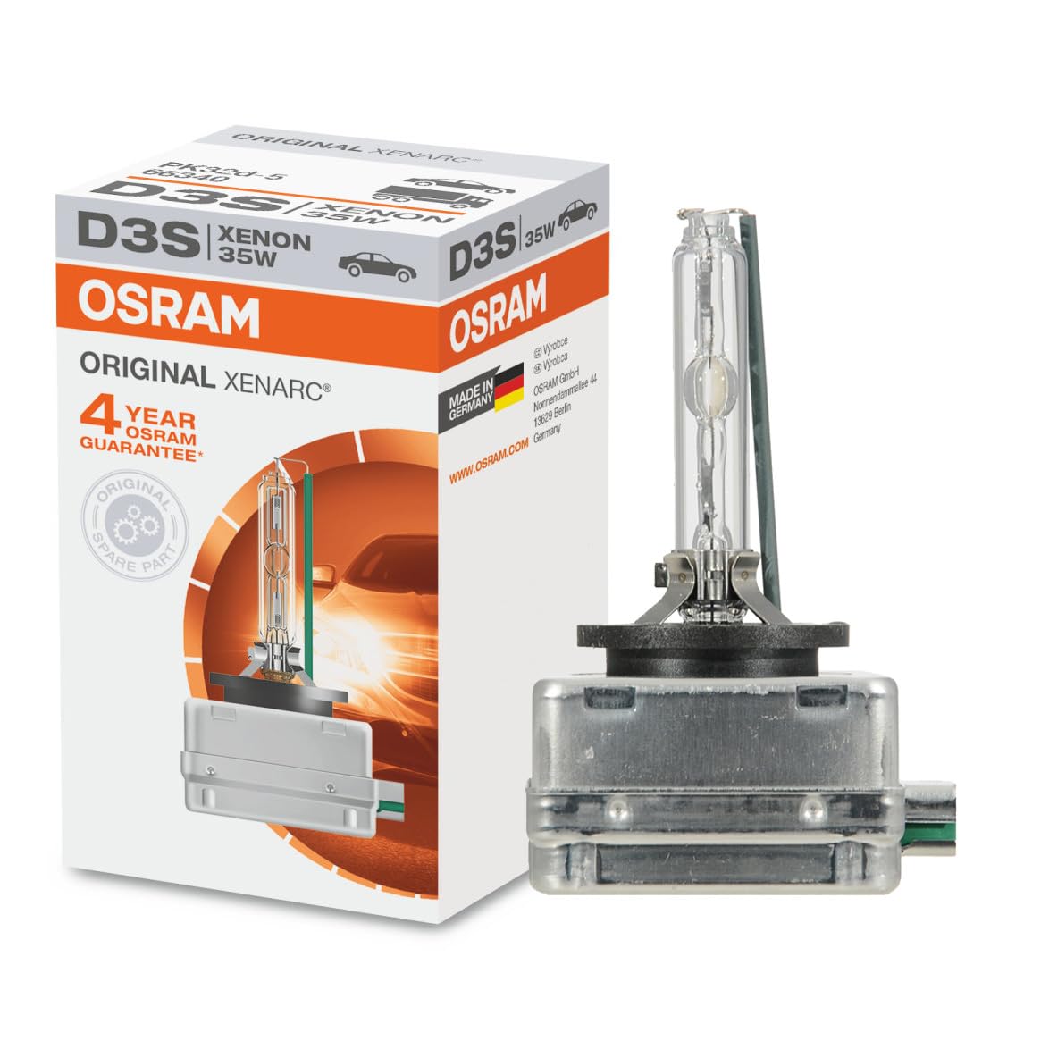 Image secondaire de Osram 66340HBI Xenarc 35W D3S PK32D-5 4600K HID Xenarc foco de xenón (paquete de 2)