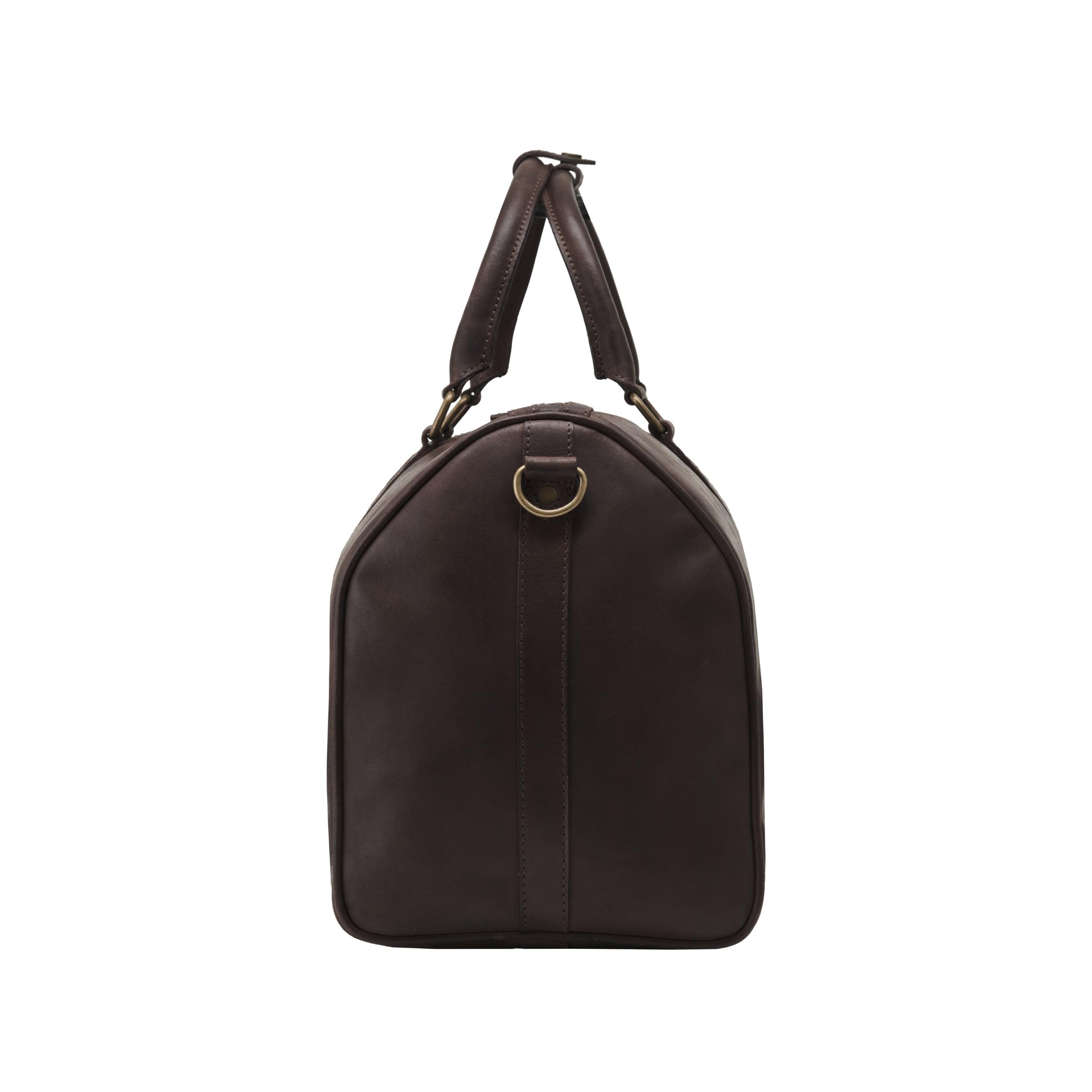 DRAKENSBERG Skórzana torba weekendowa "James" (45 cm) - kompaktowa, mała torba podróżna, torba sportowa, damska i męska, oficjalny bagaż podręczny lotu, 25 l, kawowo-brązowy, Klasyczny