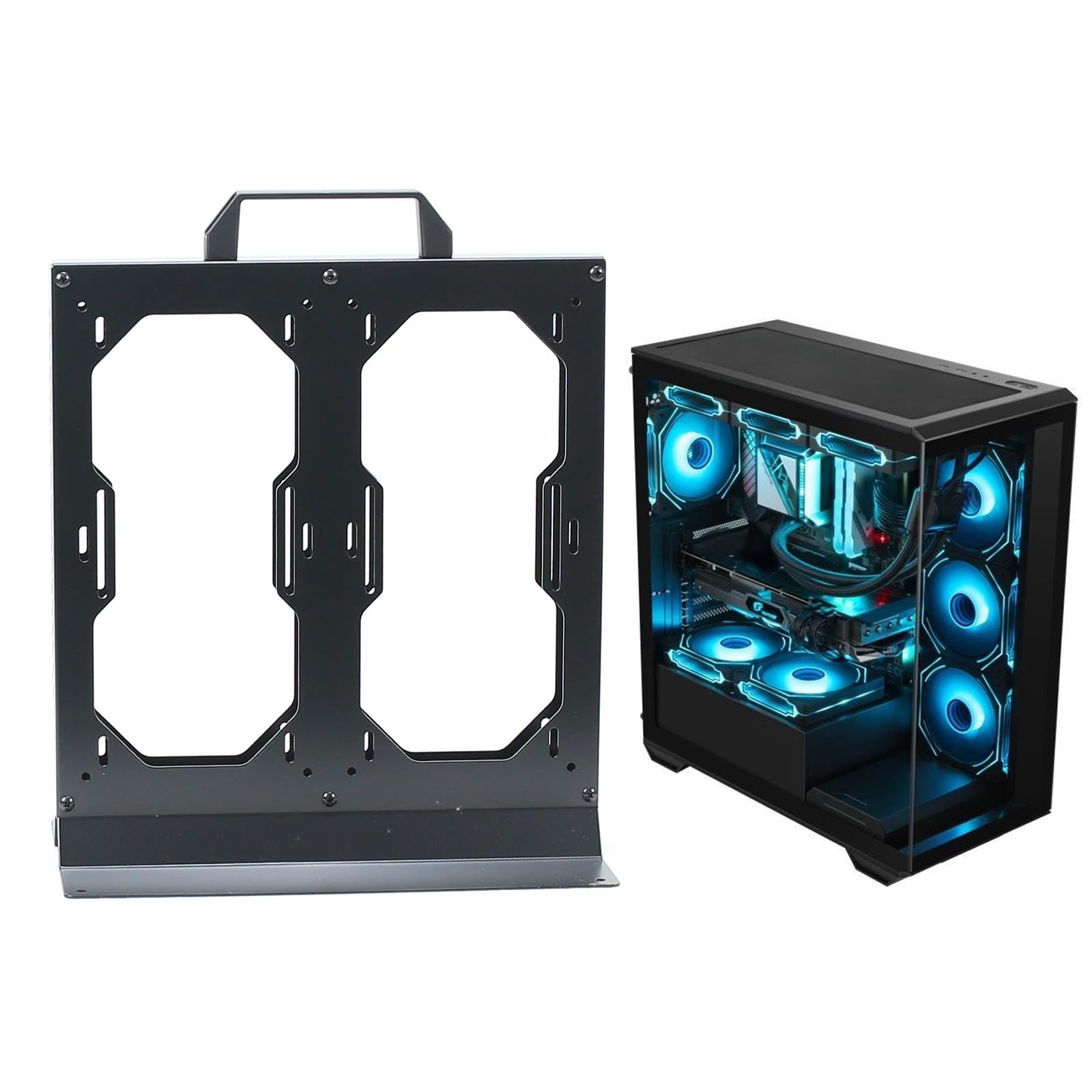 Esterno Due 240 Radiatori Staffa Telaio In Metallo per Migliora I Sistemi di Raffreddamento PC Stabilità Metallo Esterno Computer CPU Cooler Staffa di Montaggio