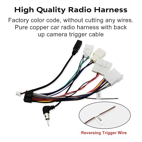 Miniatura 6 de Arnés de cableado estéreo para automóvil para 2012 y superior Toyota Radio Cable Adaptador Antena de Radio, Conector USB, Cable de Inversión