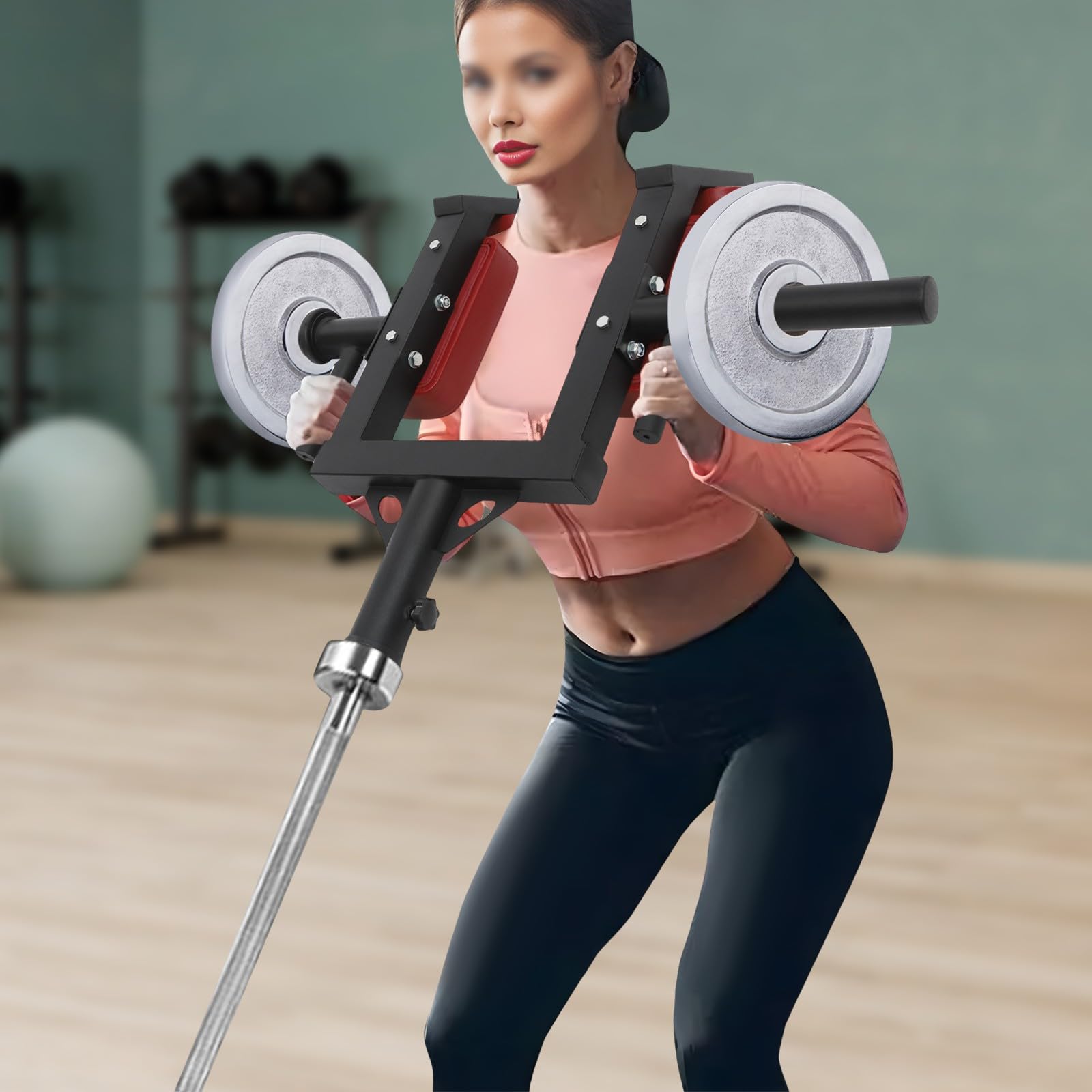 Nakładka na ramię z rur stalowych i żelaznej płyty z zabezpieczeniem do treningu siłowego w studiu fitness w domu, trwała i nie zajmuje dużo miejsca