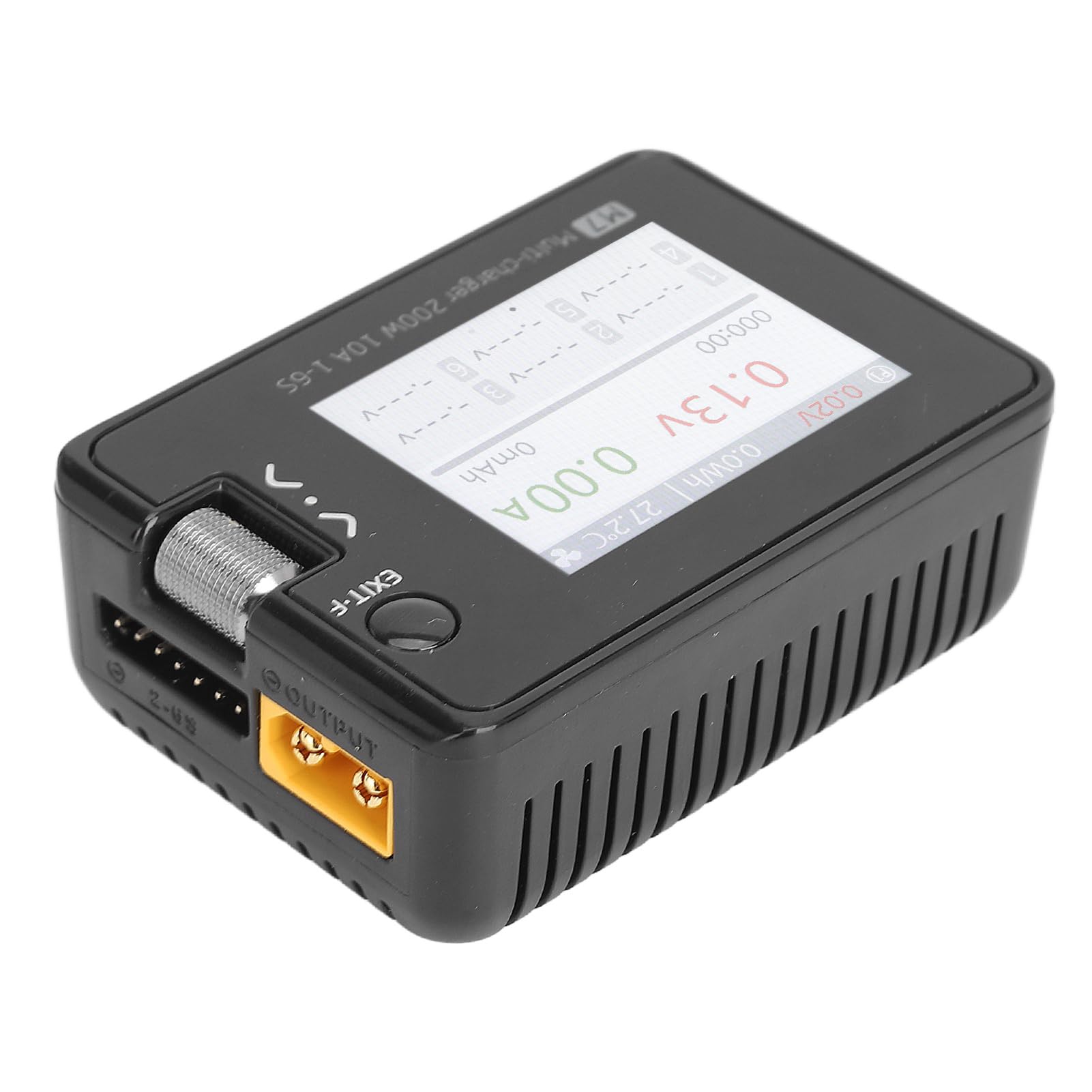 Cargador de Equilibrio de Batería LiPo, Compacto Pero Potente, Multifuncional, 200W, 10A, Cargador RC para Coche RC, Avión, Barco, Negro