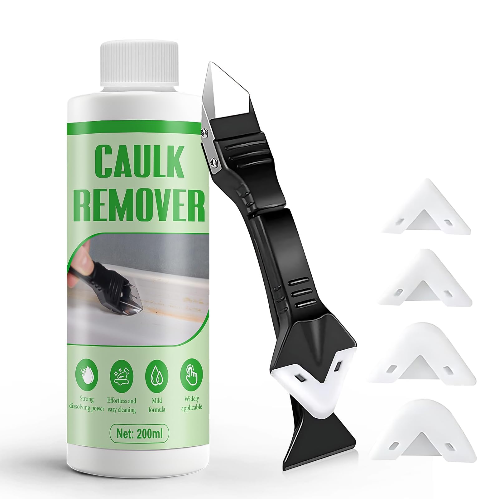 Rimuovi Colla, Sciogli Silicone, Rimuovi Silicone, Togli Silicone, Ammorbidisce e Scioglie Il Vecchio Sigillante, Adatto per Cucine, Bagni Lavandini, 200ml