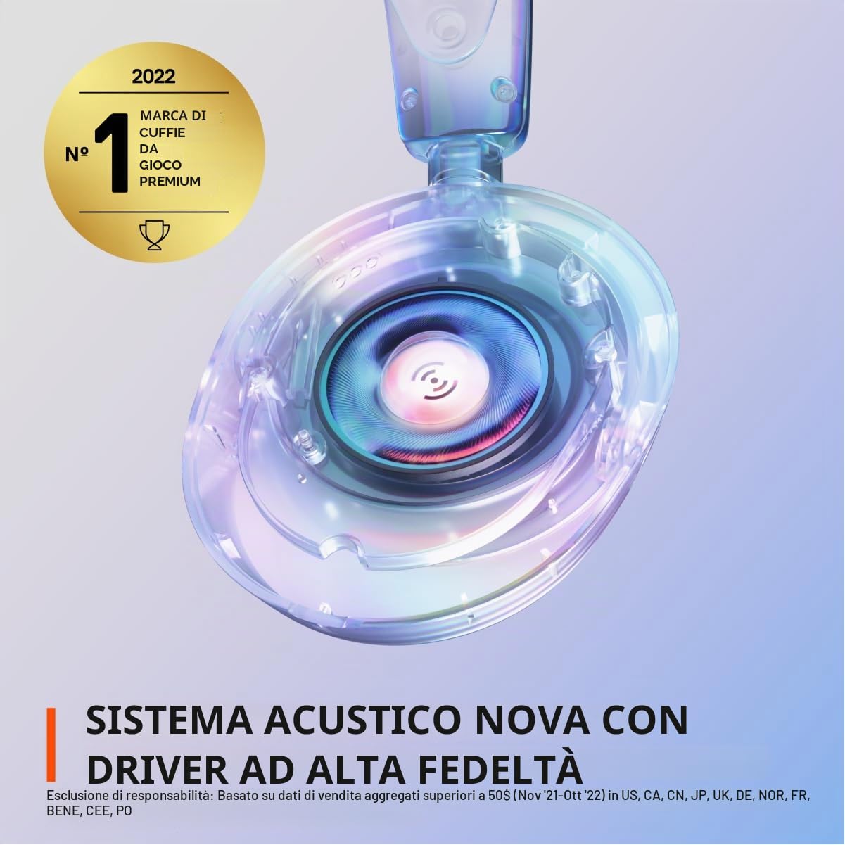 SteelSeries Arctis Nova 1P Cuffie da gioco multi-sistema - Driver Hi-Fi - Audio spaziale a 360° - Design confortevole - Durevole - Leggero - Microfono con cancellazione del rumore - PS5/PS4, PC, Xbox,