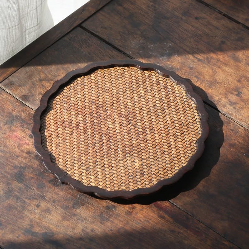 NEBE Bandeja de Te Bandeja de té, Bandeja de té de Madera, Soporte for Taza de té, Accesorios de Madera for la Ceremonia del té Bandeja de Juegos de Té