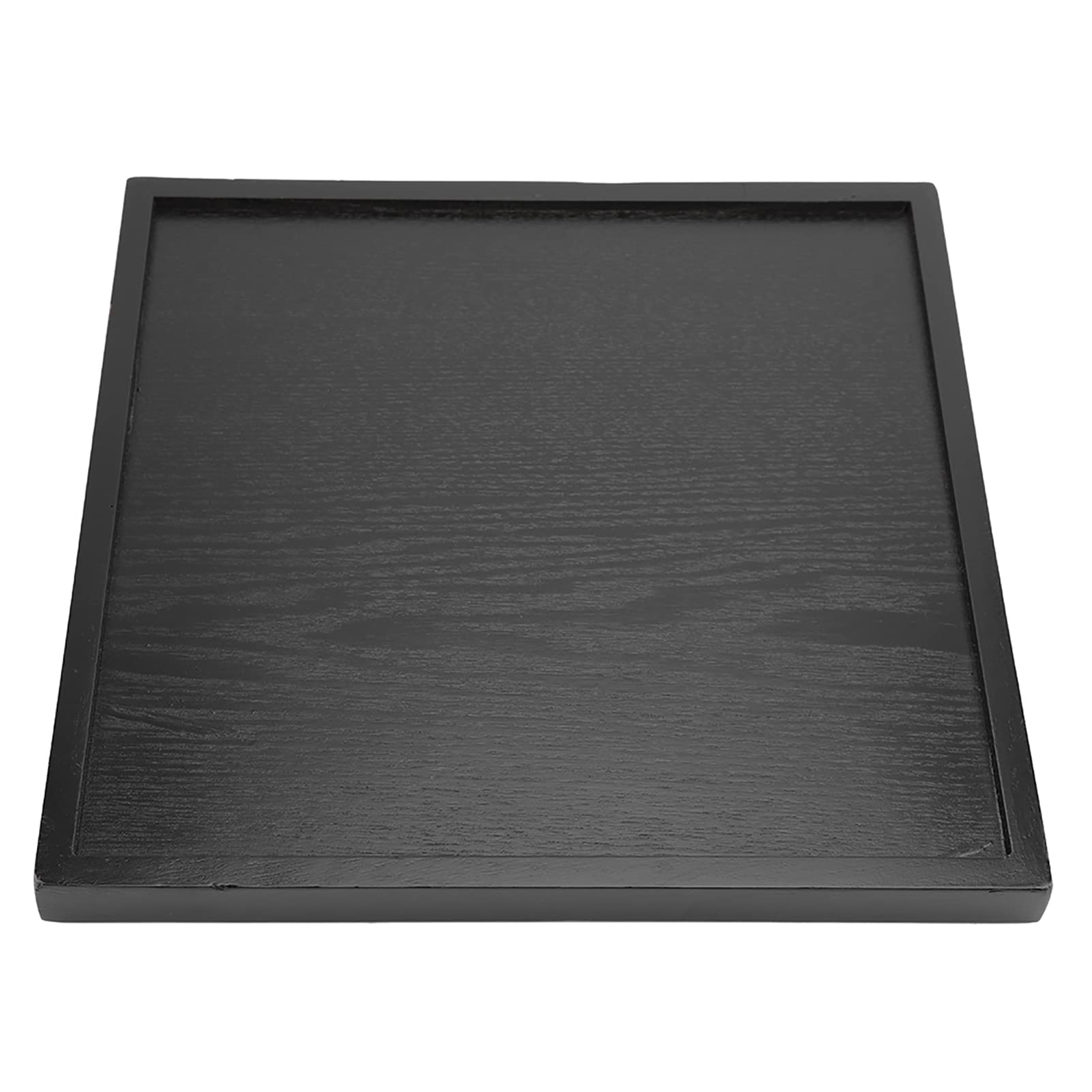 Rectangle Shape Tray Black Solid Wood Tea Tray Coffee Snack Food Meals Multipurpose Serving Tray For Cafe Restaurant Hotel Home Shop 4 (30 * 30cm)