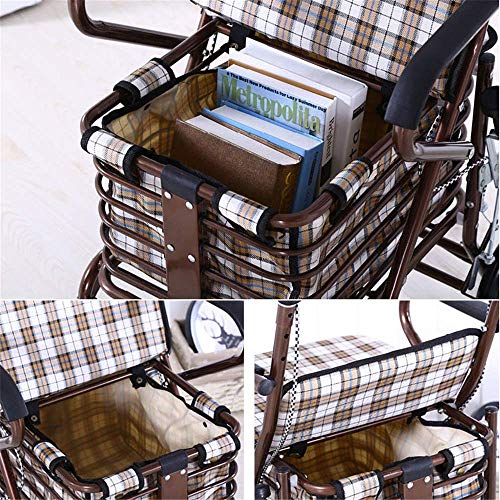 FBITE Einkaufstrolley Tragbarer Faltbarer Einkaufstrolley Für Senioren, Faltbarer Einkaufswagen, Großes Fassungsvermögen, In Grau, Für Jung und Alt – Bild 6