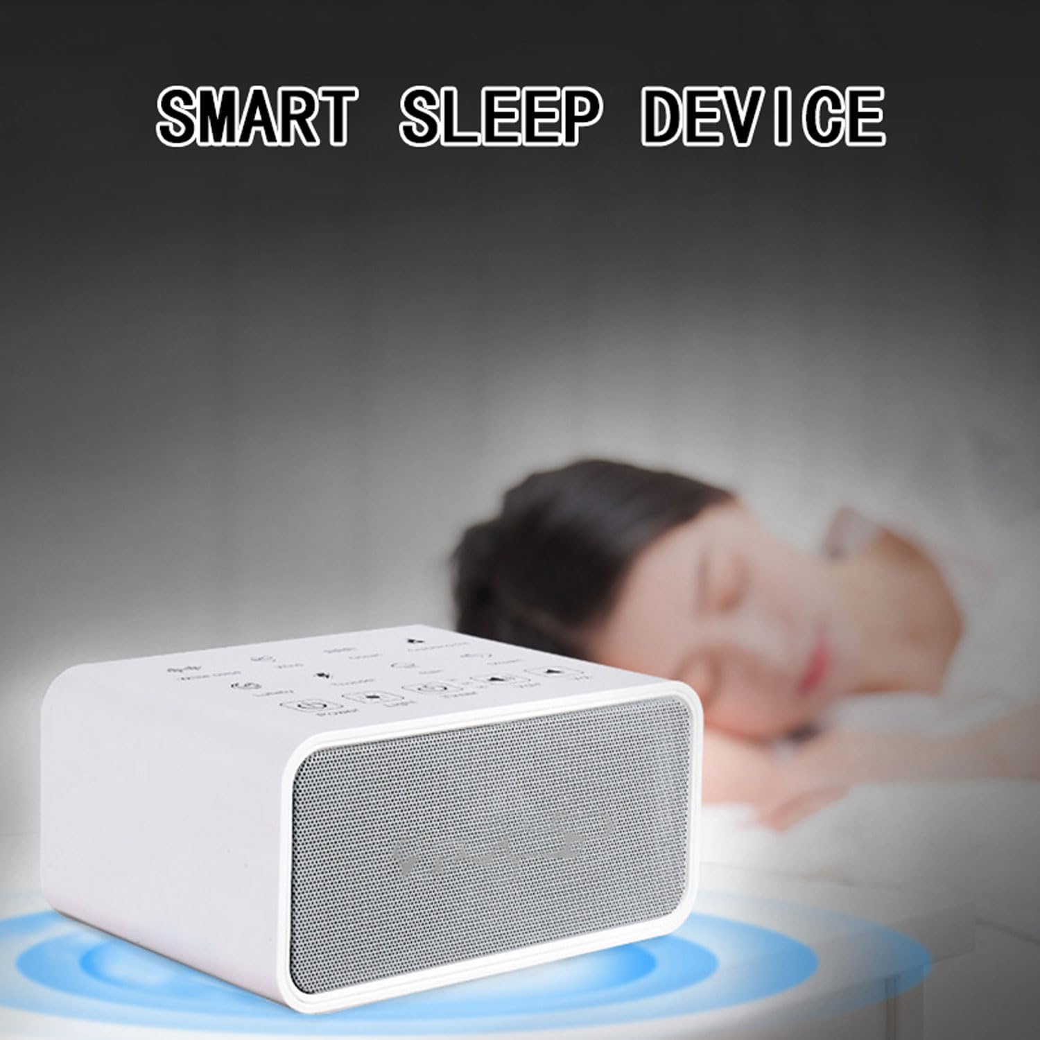 Ayuda Musical Para Dormir, Máquina De Ruido Blanco De 8 Sonidos Con Luz Ambiental LED, Luz Nocturna Recargable De 1800 MAh, Ayuda Para Dormir Con 3 Temporizadores Para Niños, Adultos, Personas Mayores