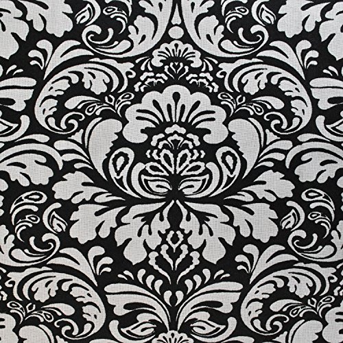 DII Damask Cotton Tablecloth, 70" Round, Black, 70 inch (Round) - Image 2