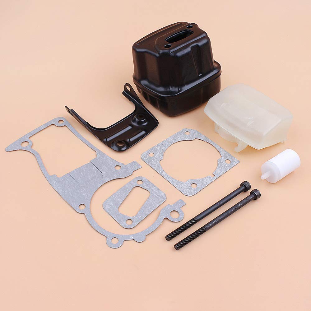 Pernos de soporte de silenciador Juego de juntas de filtro de aire compatible con HUSQVARNA 351353350340345346 XP Piezas de motosierra de gasolina OEM 503 86 27 03