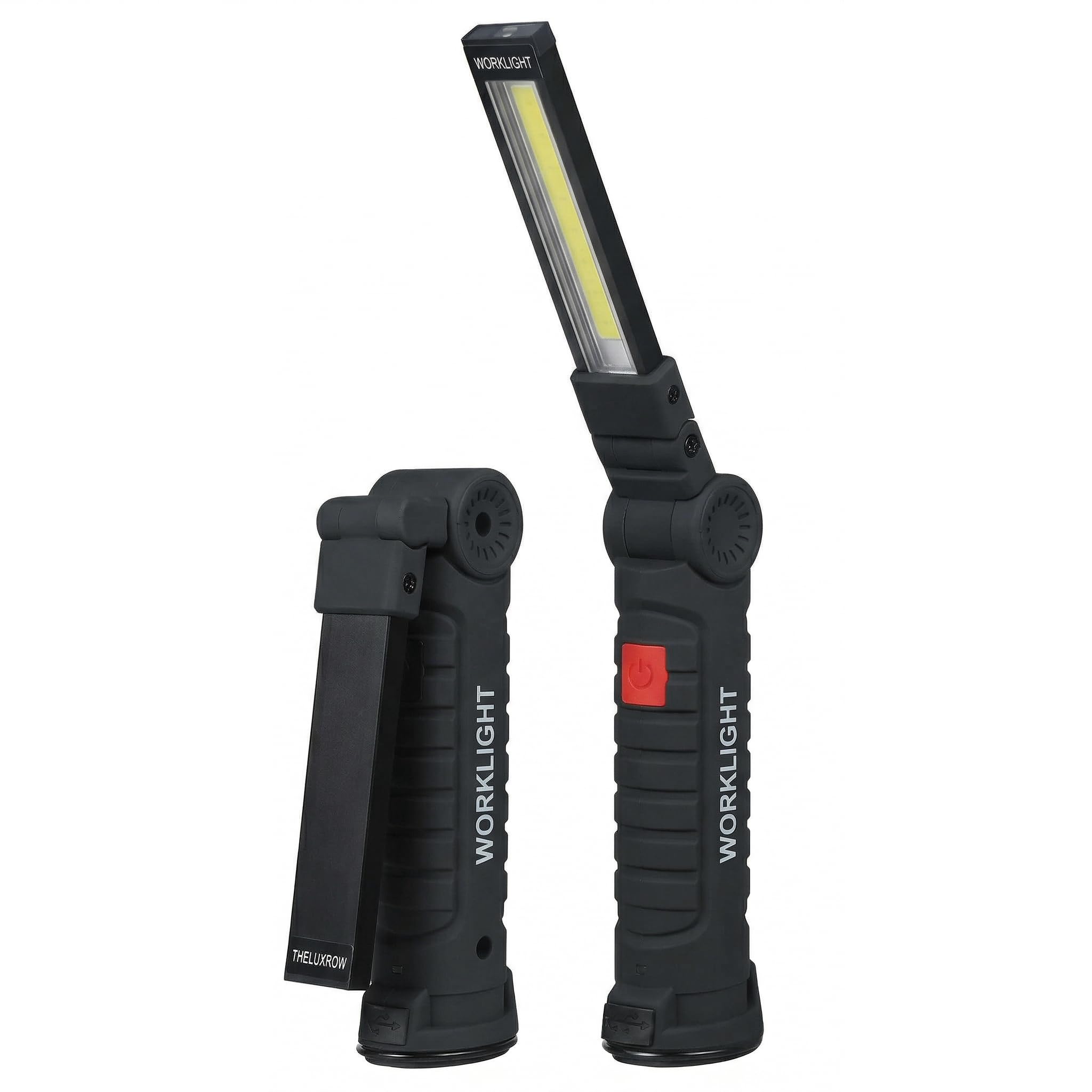vagocom led rechargeable work lights, flashlight hand tools magnetic worklight,360°rotate 5 modes portable inspection torch for mens dad birthday gift,mechanics,automotive,camping,emergency (2 pack)