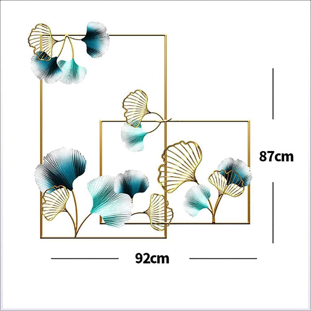 Decoración de Pared Exquisita escultura decoración de pared estilo casa de campo moderna y ligera decoración de pared de metal de lujo, decoración de pared de hierro forjado 3D, escultura de pared, de
