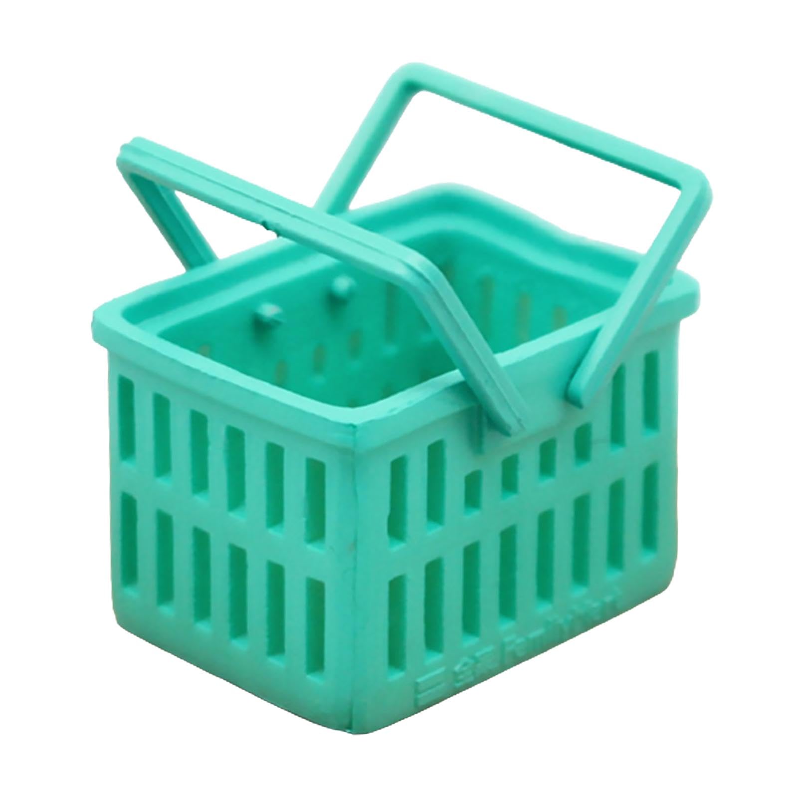 Dollhouse Miniature Shopping Baskets Mini Supermarket Basket Model for Green| Home D?A©cor| Miniatures |Dolls & Bears-image-0