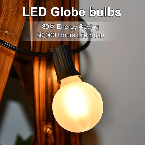 Miniatura 3 de Bombillas LED G40 de repuesto de color blanco esmerilado, bombillas LED E12 para candelabro, 1.5 pulgadas, para interiores y exteriores, bombillas