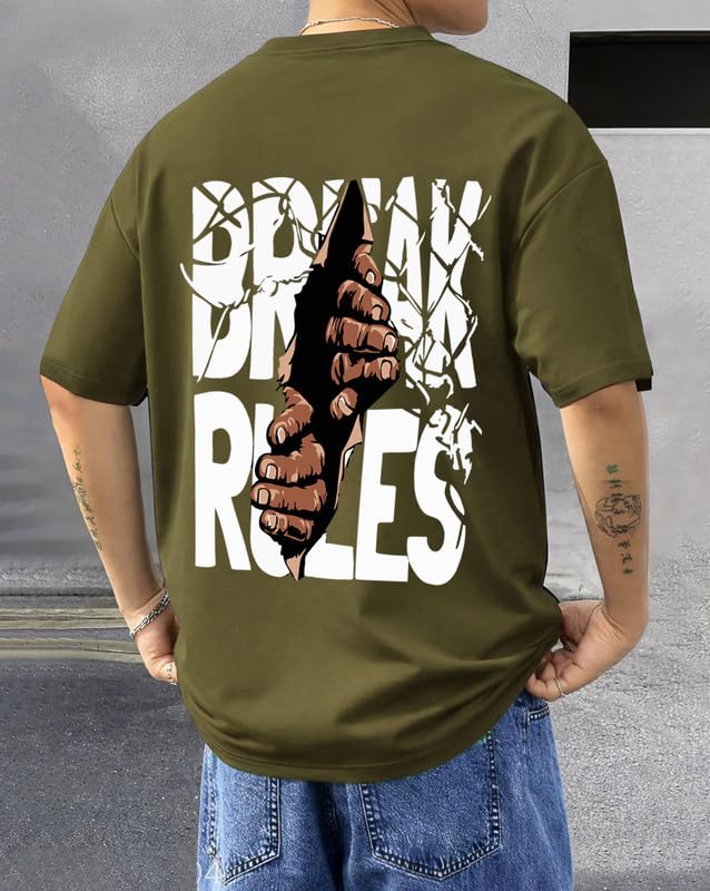 Image of AUSK Baggy Hip-Hop T-Shirt for Men - Graphic Printed T Shirts || Oversized Men Tshirt || T-Shirts