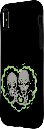Miniatura 5 de iPhone 13 Pro Alien Funny Cute UFO Aliens Love Heart Case