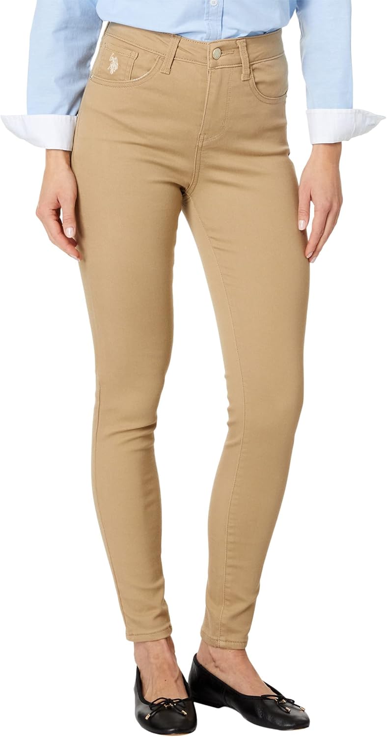 U.S. Polo Assn. USPA High-Rise Super Skinny Jeans in Khaki Khaki 9 29