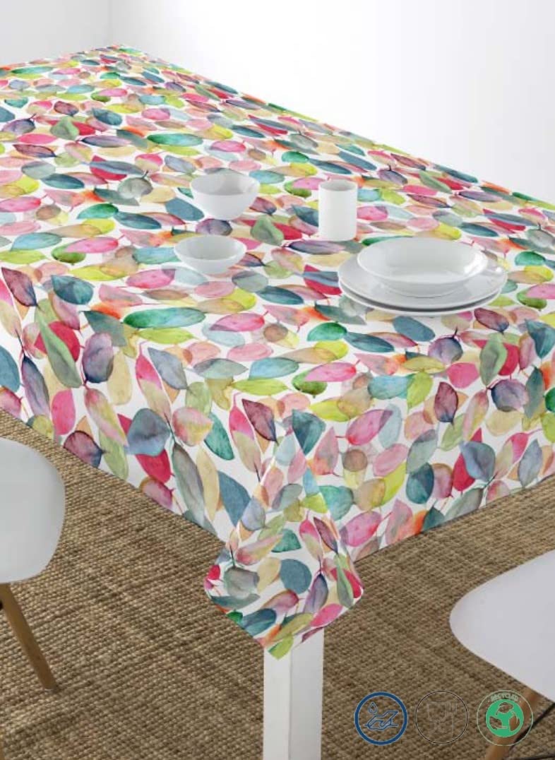 Tovaglia 200x140 cm resinata Antimacchia Saison Multi, Tovaglia in cotone antimacchia, impermeabile e antibatterico.