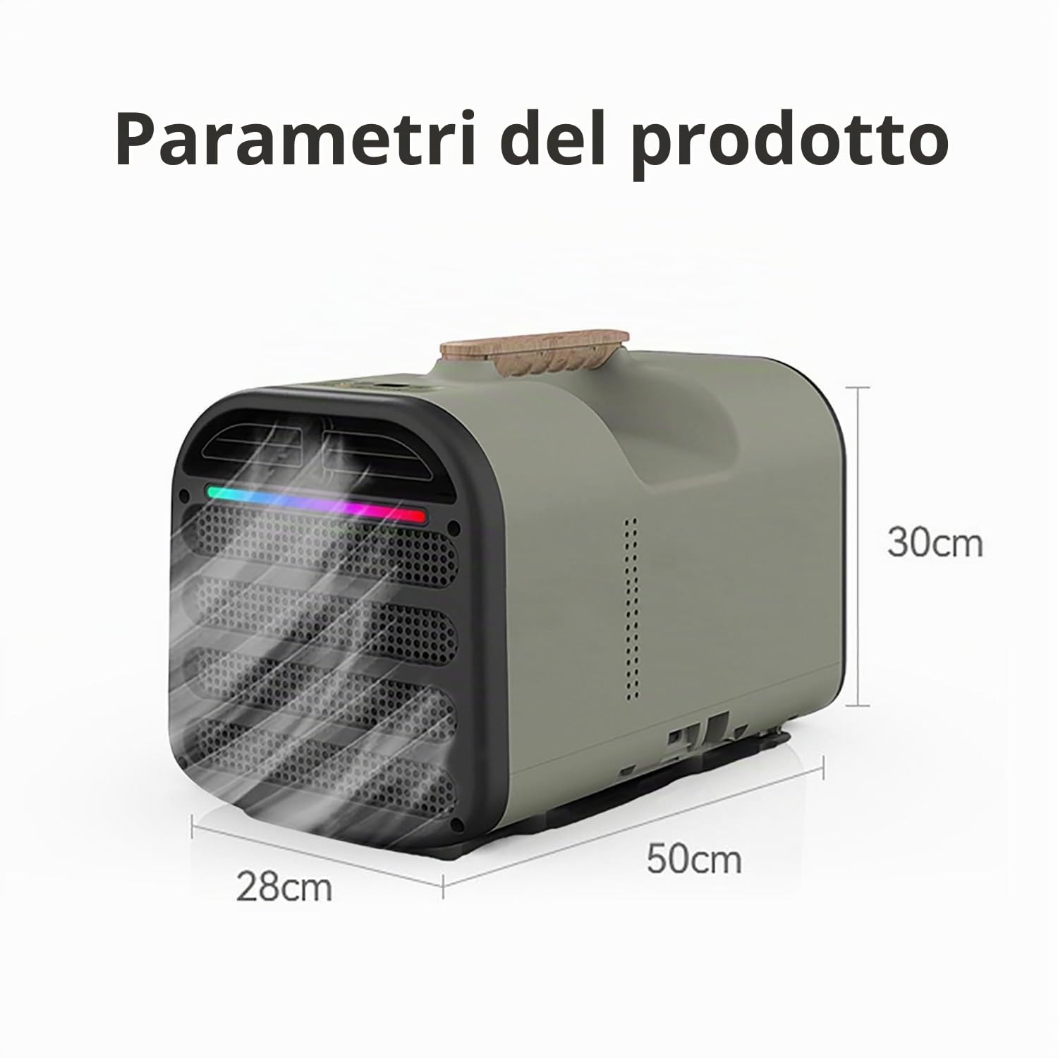 Nuovo condizionatore d'aria portatile da 1500 W 5200 BTU a raffreddamento rapido, deumidificatore per condizionatori d'aria, mini condizionatore d'aria portatile da campeggio, camper, camion