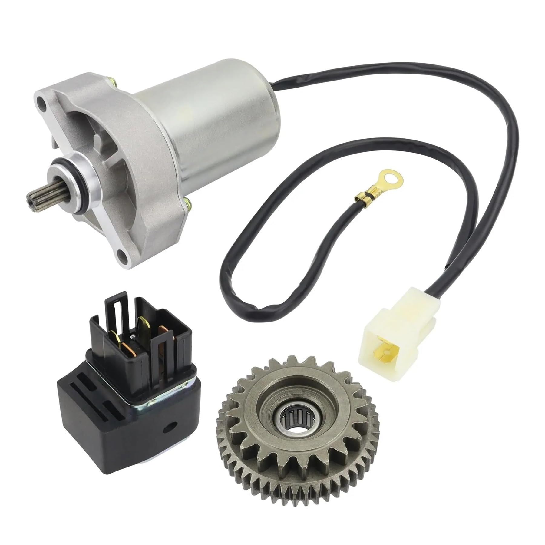 Motor Arrancador Juego Relés Engranaje Arranque Para Polaris Para Sportsman 90 07-16 Para Outlaw 90 07-16 Para Sportsman 110 16-23 Para Outlaw 110 16-23 0454952 0453478 1962 Arranque